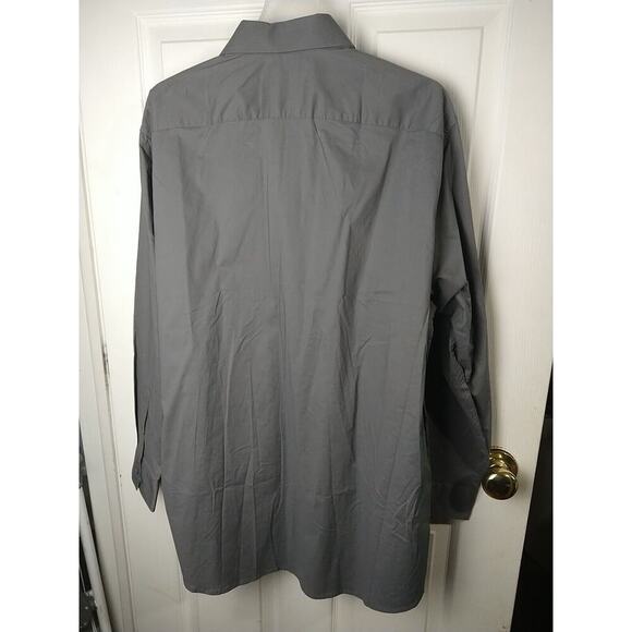 Structure Men's XXL Shirt Modern Fit Grey Collared Button Long Sleeves - Picture 9 of 9